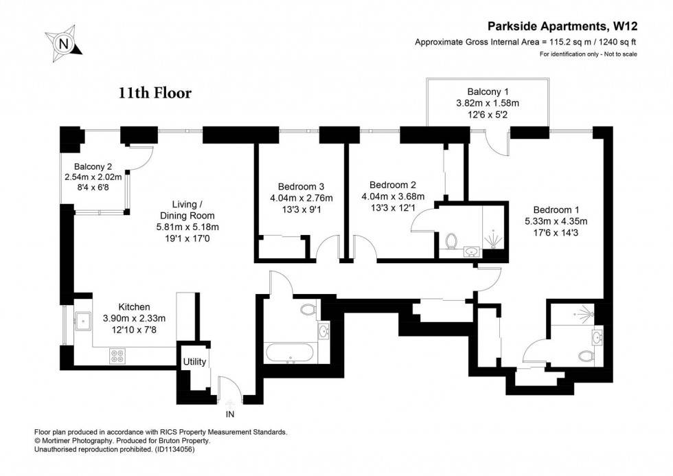 Floorplan for White City Living, London W12