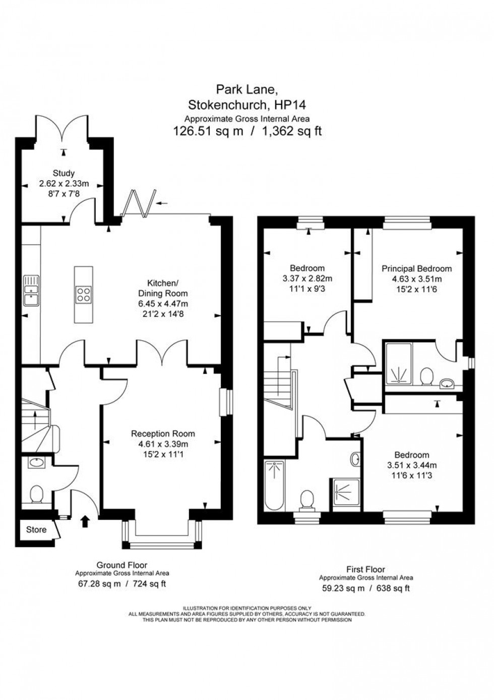 Floorplan for Park Lane, Stokenchurch, HP14 3TQ